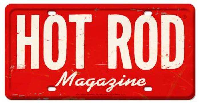 Vintage HOT ROD Magazine License Plate