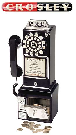 Crosley black payphone