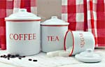 Enamelware coffee canister set