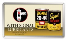 Retro signal oil can sign