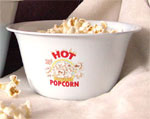 Enamelware hot popcorn bowl