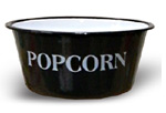Black Enamelware  popcorn bowl