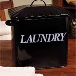 Black laundry powder bin