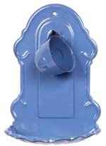 Blue enamelware soaps shelf