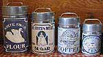 Retro blue canisters